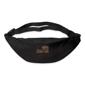 L’Amérique Un pays si grand Patriotique américain - Sac banane - noir - Devant