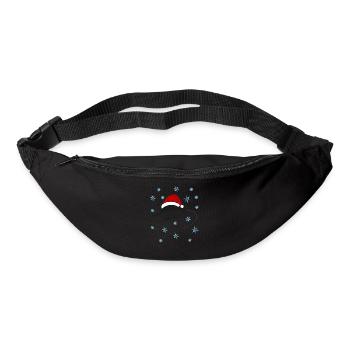 Festif UFO père Noël chapeau Merveille d’hiver - Sac banane - noir - Devant