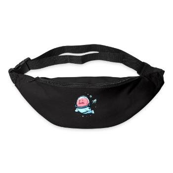 Lustiger Blobfisch-Weltraum-Astronaut - Gürteltasche - Schwarz - Vorne
