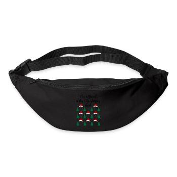 Chemise de Noël drôle de forêt de Noël - Sac banane - noir - Devant