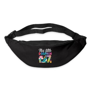 Dolphin 7th Birthday Watercolor - Bum bag - black - Front