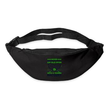 Never Underestimate An Old Man With Tennis - Bum bag - black - Front