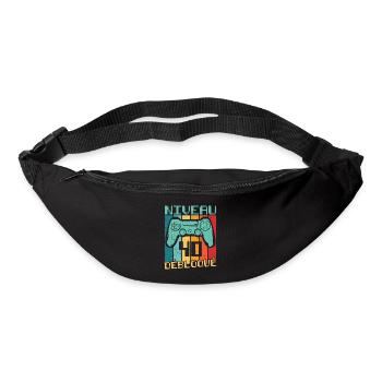 niveau 40 débloquéNiveau 40 débloqué Cadeau 40 ans - Sac banane - noir - Devant
