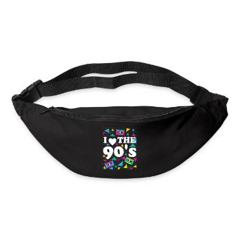 Liebe für 90er Retro Vibes Geschenkidee - Gürteltasche - Schwarz - Vorne