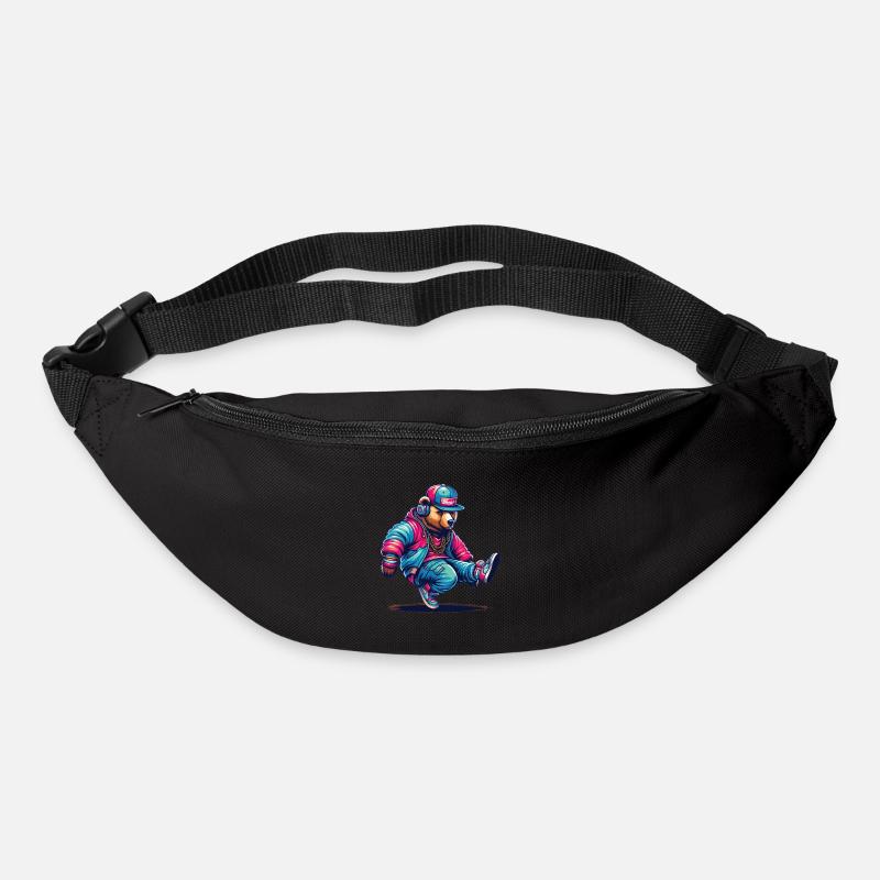 Bear, Bears, Bear Head, Bear, Brown Bear, Bears - Bum bag - black