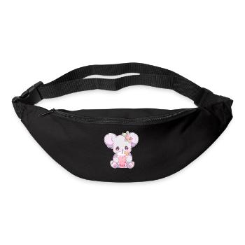Kawaii Koala Boissons Boba Bubble Tea Chibi - Sac banane - noir - Devant