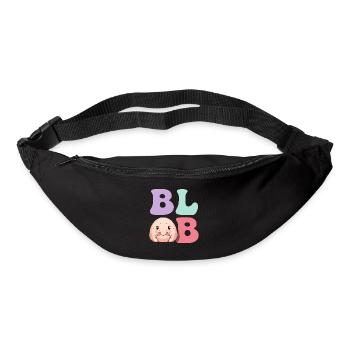 Drôle de poisson blob - Sac banane - noir - Devant