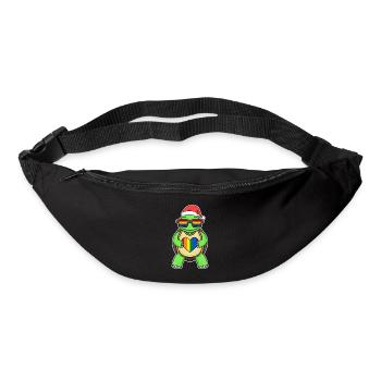 Turtle Rainbow Christmas - Bum bag - black - Front