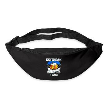 Équipe de beuverie d’Estonie - Sac banane - noir - Devant