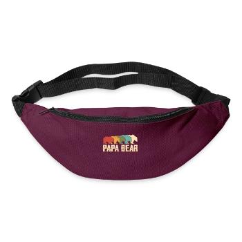 Papa Ours - Sac banane - bordeaux  - Devant