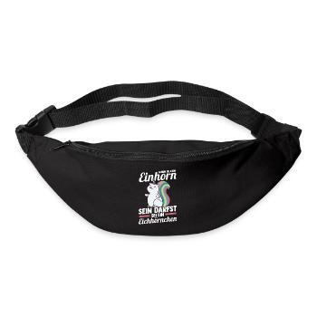 Einhorn Eichhörnchen - Gürteltasche - Schwarz - Vorne
