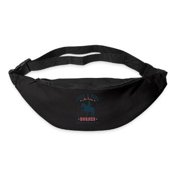 Horse Love - charme Western élégant - Sac banane - noir - Devant