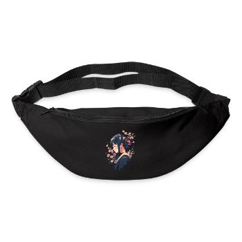 Vintage Japanisch Ästhetik Otaku Anime Girl - Gürteltasche - Schwarz - Vorne