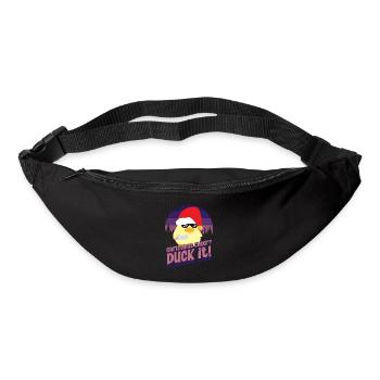 Noël Duck it - Ente mit Messer Duck with Knife - Sac banane - noir - Devant