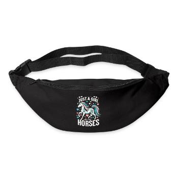 Cadeau d’amant de cheval juste une fille qui aime les chevaux - Sac banane - noir - Devant