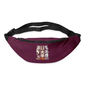 Bearded Grandpa Bear Tiger Grandpa Gift Beard Beard Wearer - Bum bag - burgundy - Front