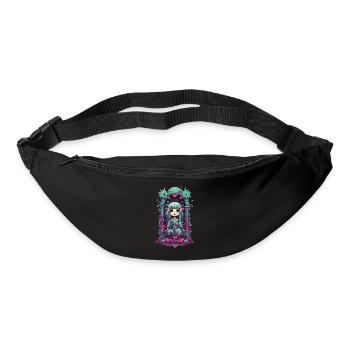 Kawaii Chibi Goth Démon de l’Amour Tokyo Streetwear - Sac banane - noir - Devant