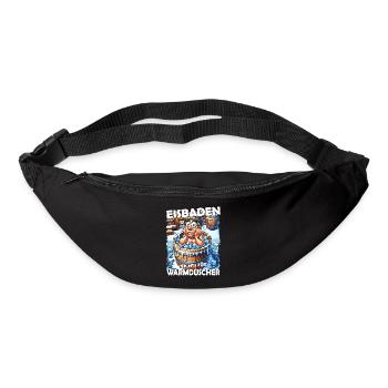 Eisbaden Winterbaden Lustig - Gürteltasche - Schwarz - Vorne