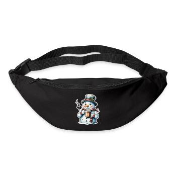 bonhomme de neige - Sac banane - noir - Devant