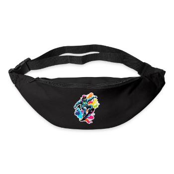 Snowboarder / Winter Sports / Piste / Snow / Alps - Bum bag - black - Front