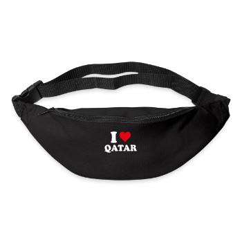 Ich liebe Qatar Heart Katarisches Geschenk - Gürteltasche - Schwarz - Vorne