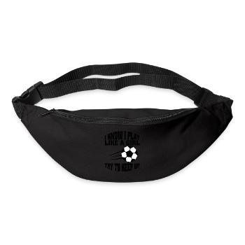 Joueur de football Équipe de football Conception de football - Sac banane - noir - Devant