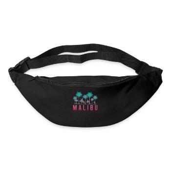 Malibu palmiers Silhouette flair d’été - Sac banane - noir - Devant