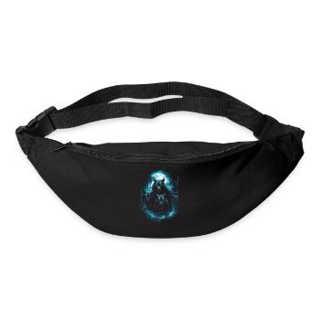 Fantasy Wolves Wolf Moonlight Illustration - Bum bag - black - Front