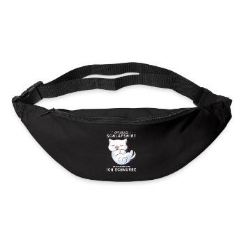 Offizielles Schlafshirt personalisiert mit Katze - Gürteltasche - Schwarz - Vorne