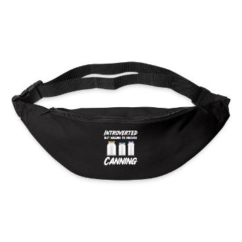 Introverti, mais prêt à parler de la - Sac banane - noir - Devant