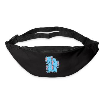 Cute Elephant - Elephant Motif - Bum bag - black - Front