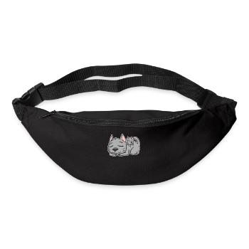 Cat Family - Cat with baby - Single parent - Bum bag - black - Front