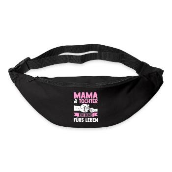 Mutter Muttertag Mama und Tochter - Gürteltasche - Schwarz - Vorne