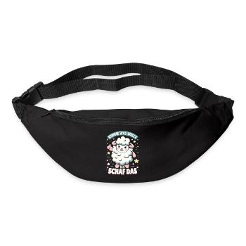 Motivation Geschenk Prüfung Schule Abitur Sprüche - Gürteltasche - Schwarz - Vorne