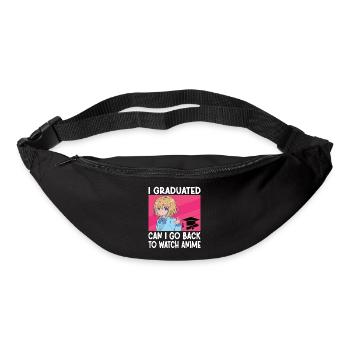 I Graduated Can I Go Back to Watch Anime Funny Boy - Bum bag - black - Front