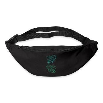 Triceratops Line Art Minimal Noir - Sac banane - noir - Devant