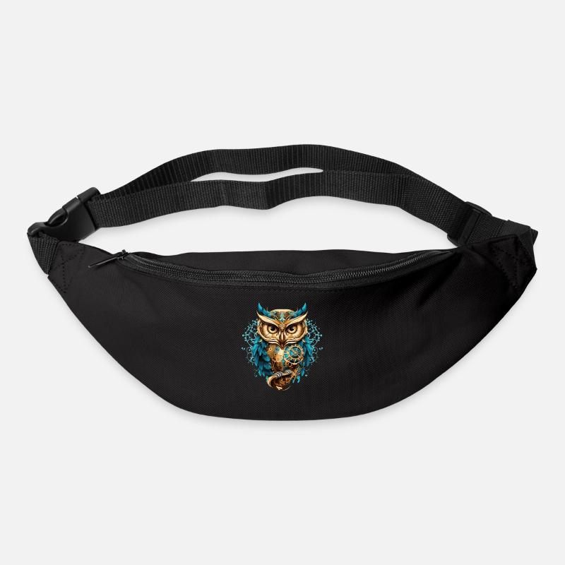 Eule Wildnis Geist Tier Natur Steampunk - Gürteltasche - Schwarz