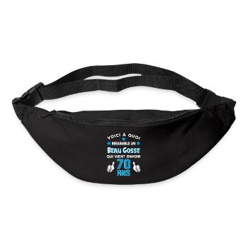 70 ans anniversaire homme cadeau drôle humour - Sac banane - noir - Devant