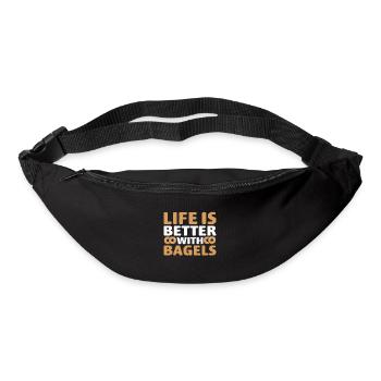 Bagel Geschenk Essen Bagel - Gürteltasche - Schwarz - Vorne