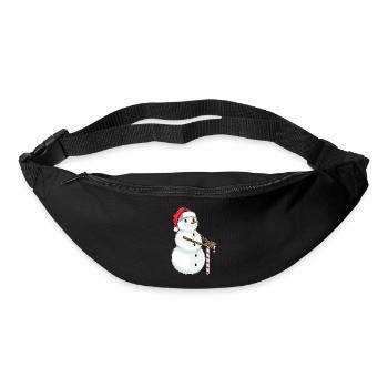 Snowman Christmas Candy Cane - Bum bag - black - Front
