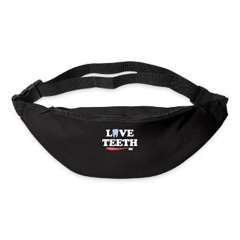 Love Teeth Drôle d’hygiéniste dentaire - Sac banane - noir - Devant