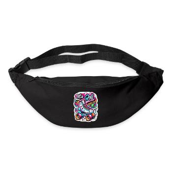 Let´s Roll Rollschuhe Vintage Retro - Gürteltasche - Schwarz - Vorne