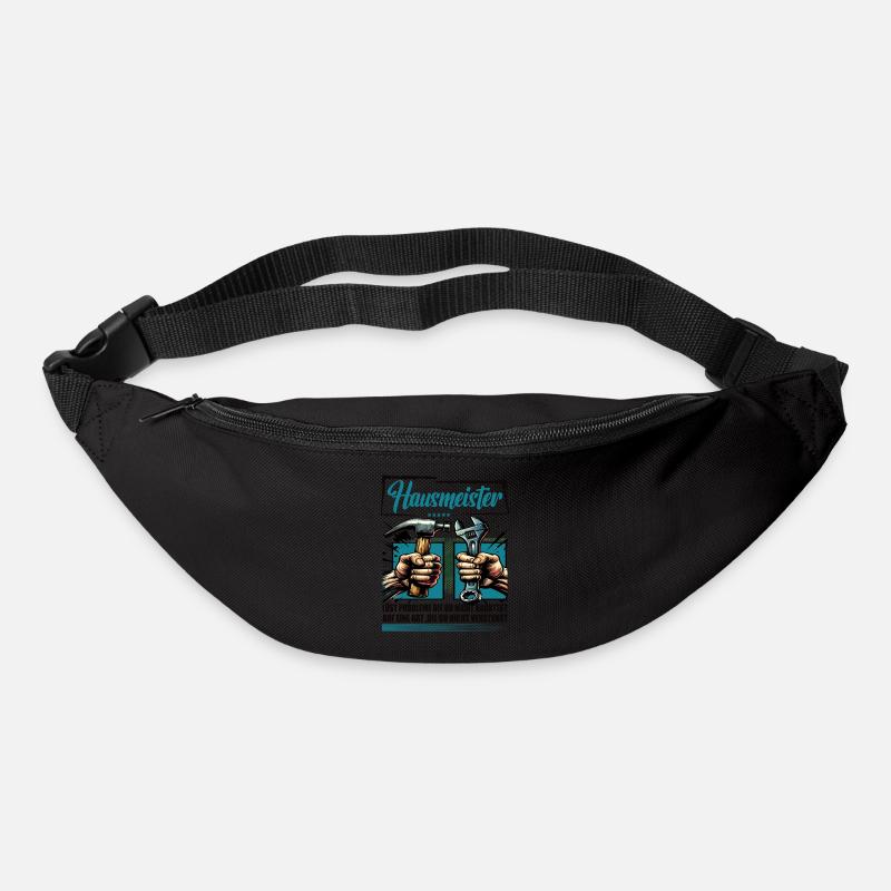 Hausmeister Beruf mit lustigen Spruch - Gürteltasche - Schwarz