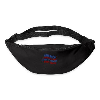 L’Amérique Un pays si grand Patriotique américain - Sac banane - noir - Devant