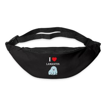 Drôle bébé minimaliste simple petit lamantin - Sac banane - noir - Devant