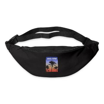 Boca Raton Floride coucher de soleil vacances Souvenir Palm - Sac banane - noir - Devant