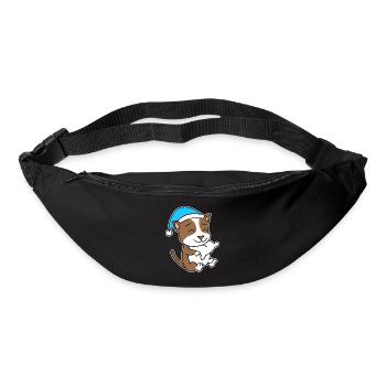Staffordshire Bull Terrier Chien fatigué de sommeil - Sac banane - noir - Devant