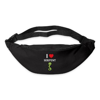 Humour petit serpent - Sac banane - noir - Devant