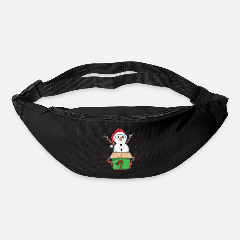 Schneemann Weihnachten Box - Gürteltasche - Schwarz