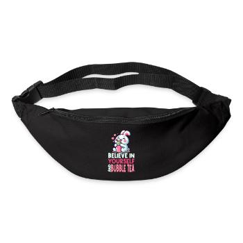 Kawaii Rabbit Bubble Tea Believe In Yourself - Bum bag - black - Front